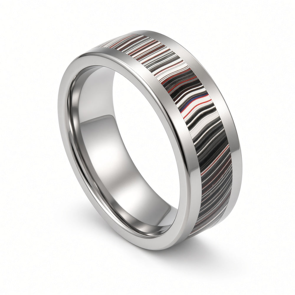 Titanium Fordite Ring | Custom Handmade in the USA
