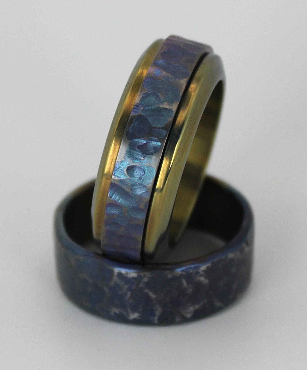 Anodized Titanium fidget ring