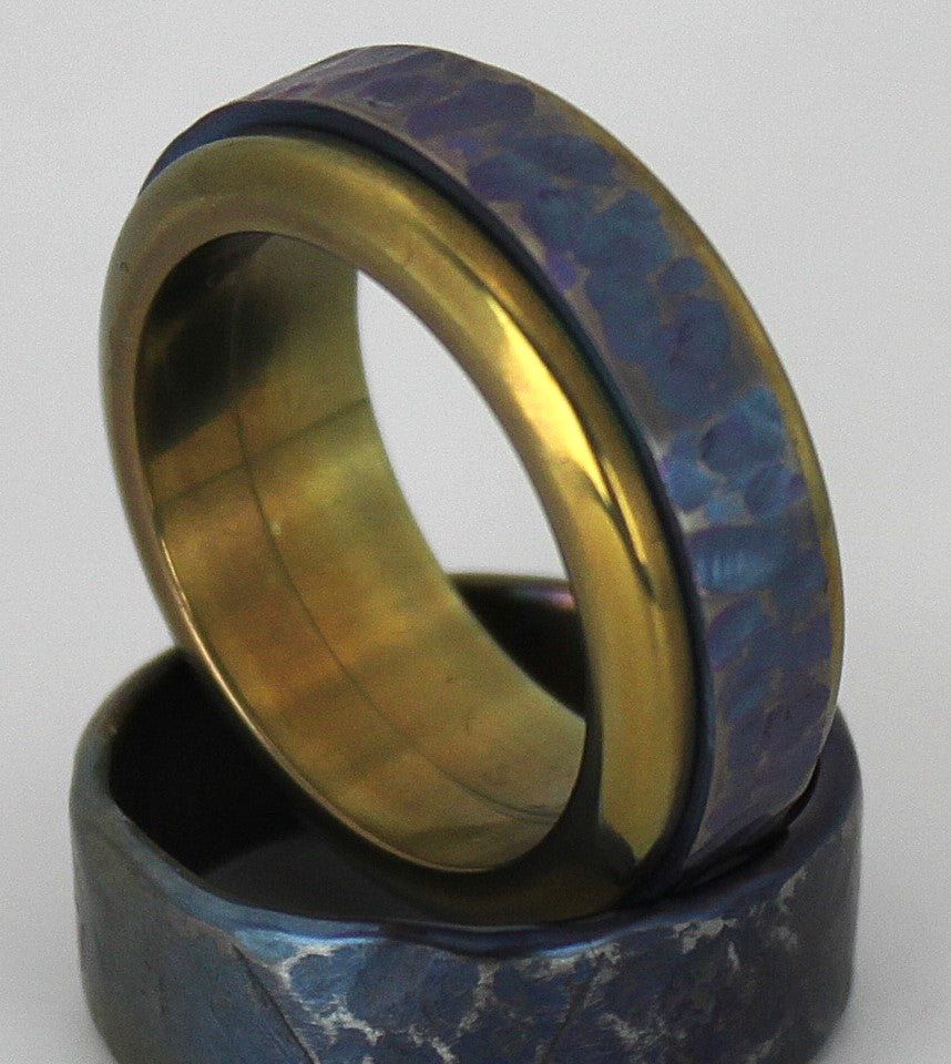 Anodized Titanium fidget ring