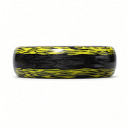 Yellow and Black Carbon Fiber Ring with Titanium Core | Handmade in the USA