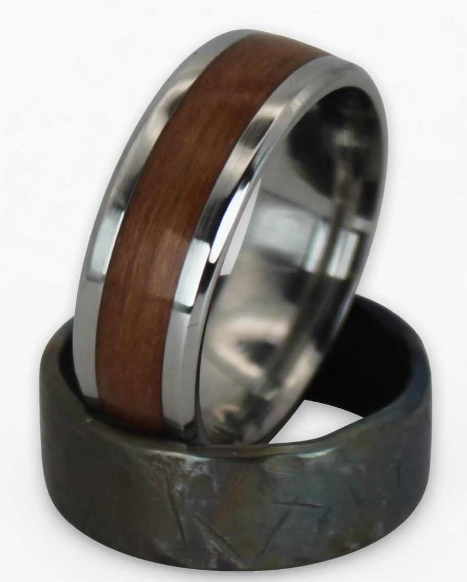 Walnut inlay on Stainless steel